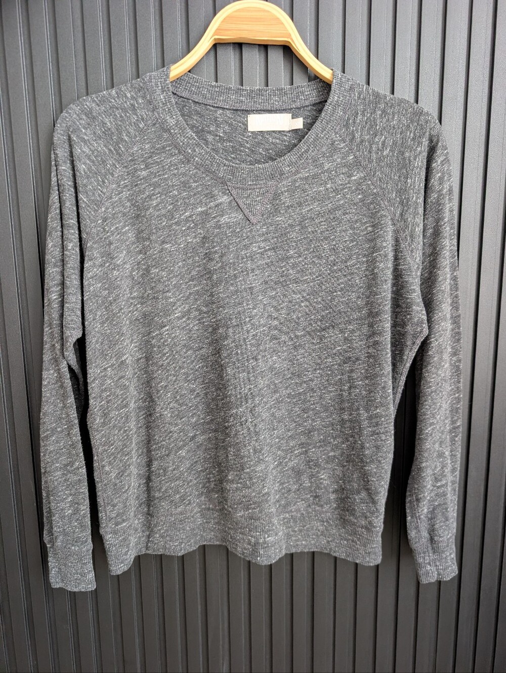 Nation LTD Heather Gray Crew Neck Long sleeve Size XS